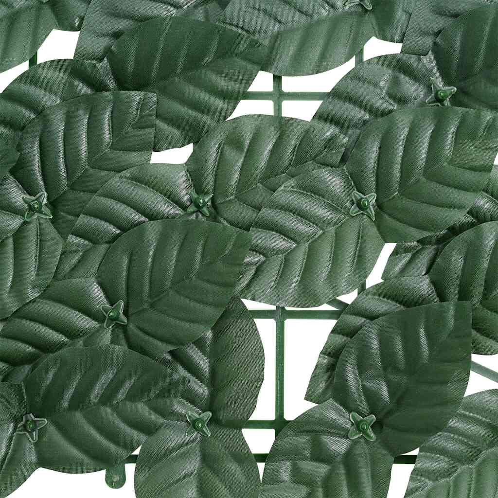 vidaXL Balcony Screen with Dark Green Leaves 300x100 cm