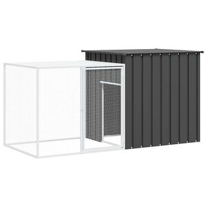 vidaXL Rabbit Cage Anthracite 200x91x100 cm Galvanised Steel
