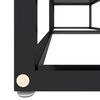 vidaXL TV Cabinet Black 140x40x40.5 cm Tempered Glass