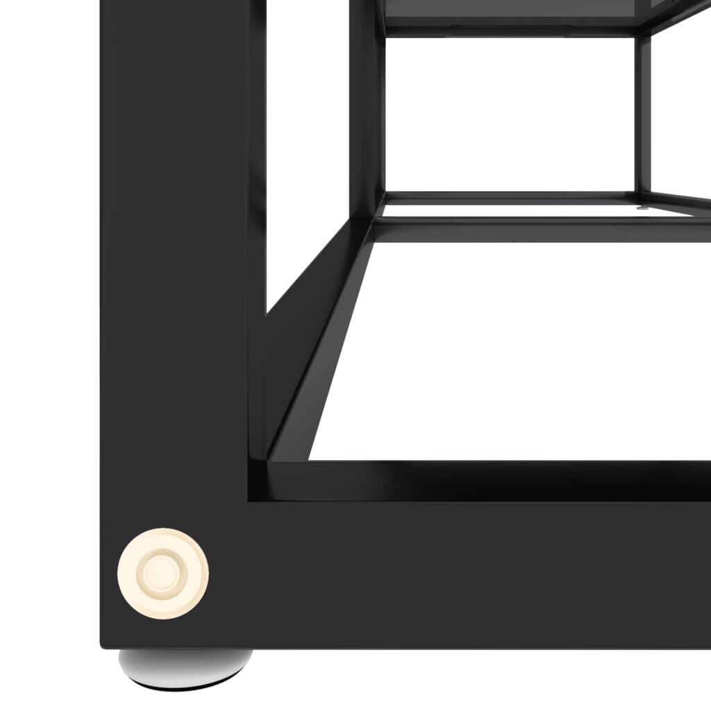 vidaXL TV Cabinet Black 140x40x40.5 cm Tempered Glass