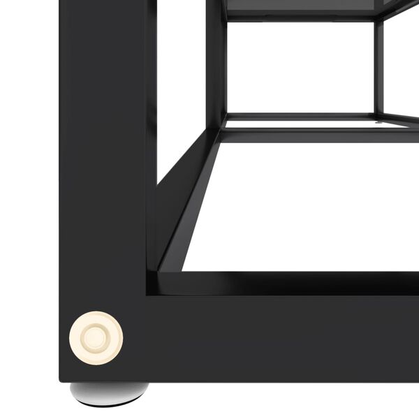 vidaXL TV Cabinet Black 140x40x40.5 cm Tempered Glass