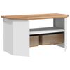 vidaXL Corner TV Cabinet White 93x49x49 cm Solid Pine Panama Range
