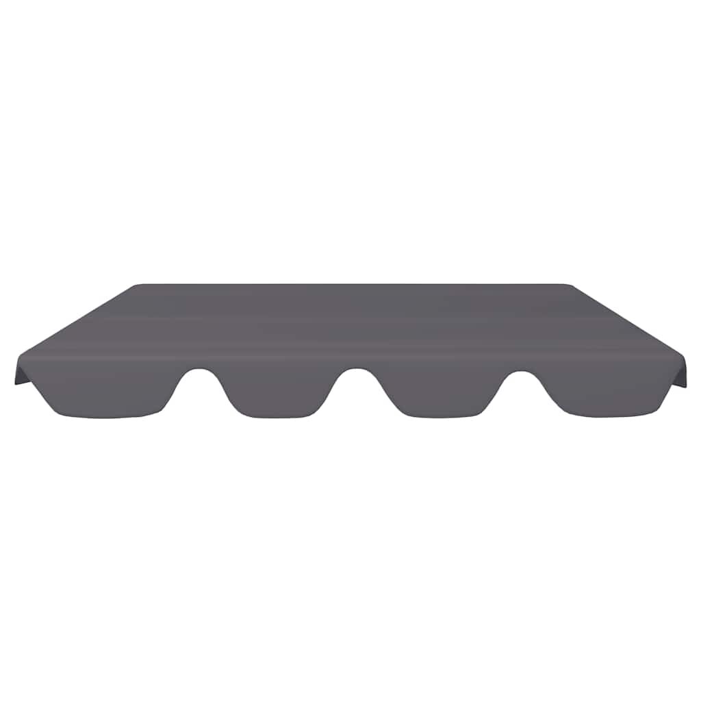 vidaXL Replacement Canopy for Garden Swing Anthracite 188/168x145/110cm