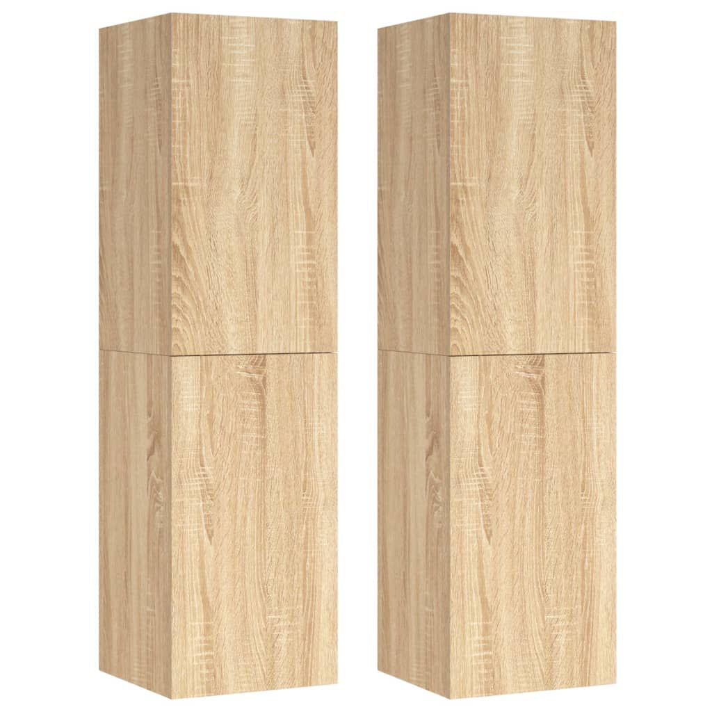 vidaXL TV Cabinets 2 pcs Sonoma Oak 30.5x30x110 cm Engineered Wood