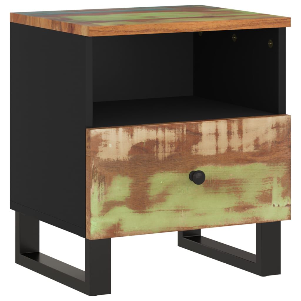 vidaXL Bedside Cabinet Solid Wood Reclaimed&Engineered Wood