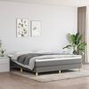 vidaXL Box Spring Bed Frame Dark Grey King Fabric (US Only)