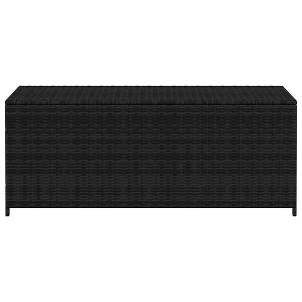 vidaXL Garden Storage Box Black 150x50x60 cm Poly Rattan