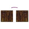 vidaXL Sideboard Smoked Oak 80x36x75 cm Engineered Wood