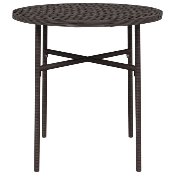 vidaXL Tea Table Brown 45 cm Poly Rattan