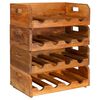 vidaXL Wine Racks 4 pcs for 16 Bottles Solid Mahogany Wood