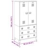 vidaXL Industrial Wardrobe White 90x50x180 cm Metal