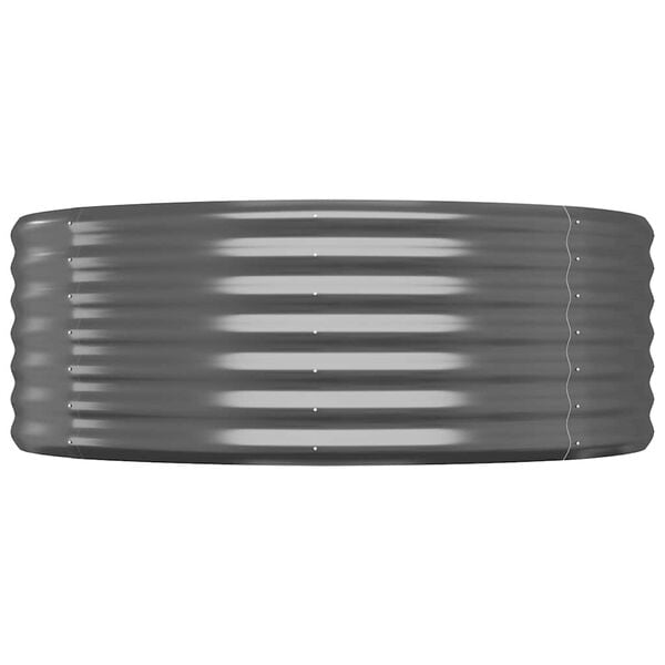 vidaXL Garden Raised Bed Galvanised Steel 507x100x36 cm Anthracite