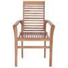 vidaXL Dining Chairs 8 pcs with Bright Green Cushions Solid Teak Wood