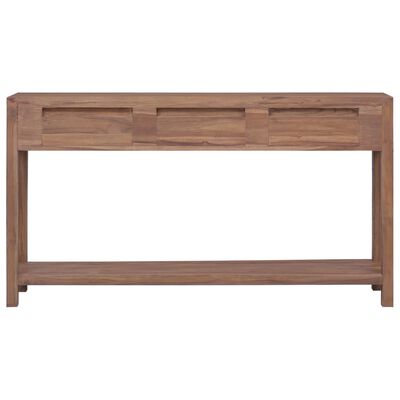 vidaXL Console Table 145x30x80 cm Solid Teak Wood