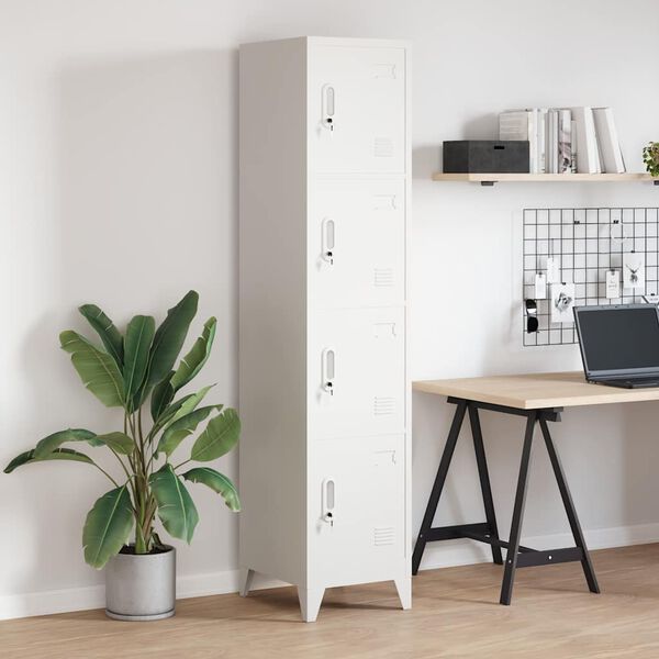 vidaXL Locker Cabinet with 4 Compartments 38x45x180 cm