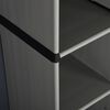 vidaXL Garden Storage Cabinet with 3 Shelves Grey&Black 68x40x168 cm