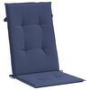 vidaXL Highback Chair Cushions 2 pcs Navy Blue Fabric