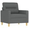 vidaXL 3 Piece Sofa Set with Cushions Dark Grey Fabric