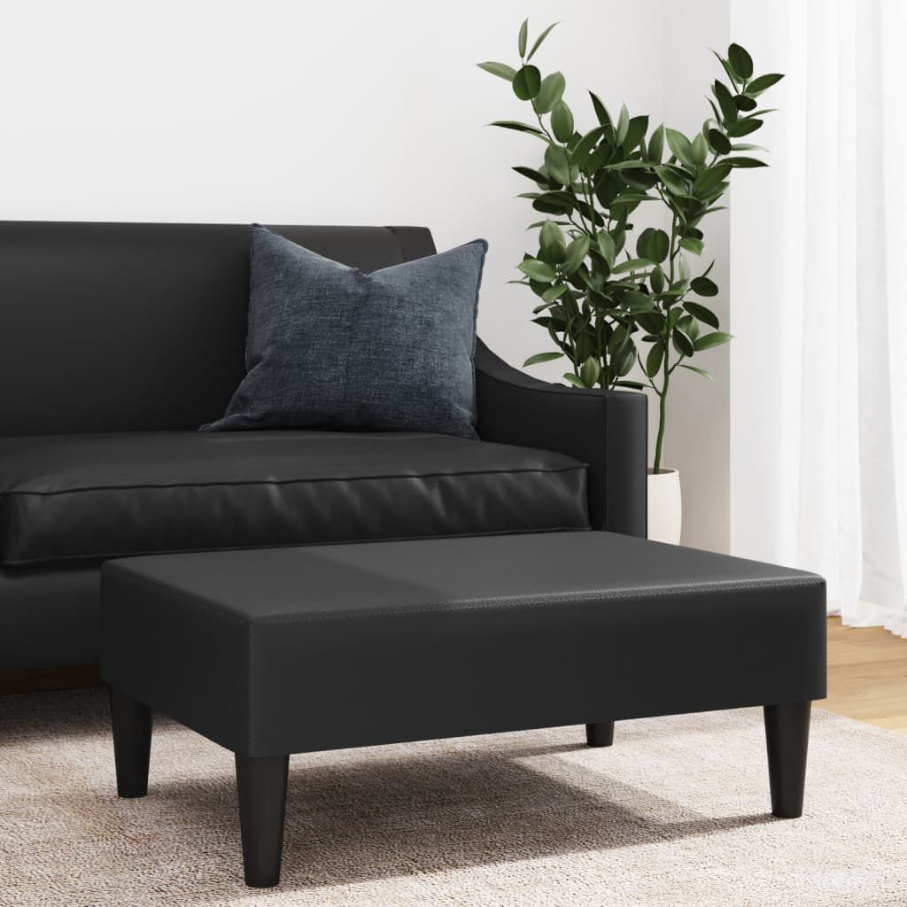 vidaXL Footstool Black 77x55x31 cm Faux Leather
