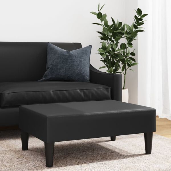 vidaXL Footstool Black 77x55x31 cm Faux Leather