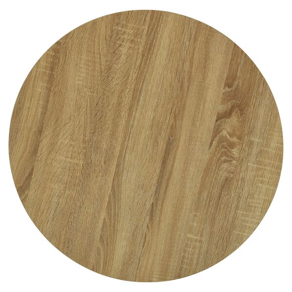 vidaXL Bistro Table Oak Colour 60 cm MDF and Steel