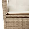 vidaXL 3 Piece Bistro Set with Cushions Beige Poly Rattan