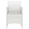 vidaXL Garden Chair 2 pcs White 53 x 49 x 85 cm PP