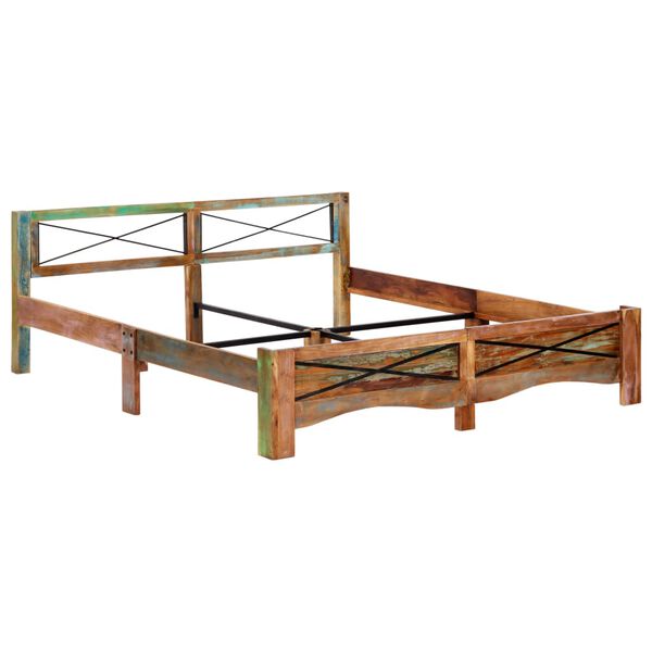 vidaXL Bed Frame without Mattress Solid Reclaimed Wood 180x200 cm Super King