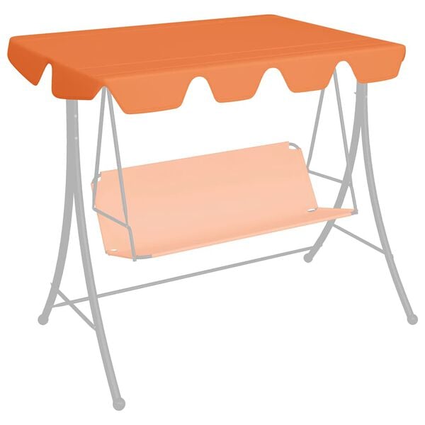vidaXL Replacement Canopy for Garden Swing Orange 150/130x105/70 cm