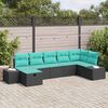vidaXL Sofa Set with Cushion 5 pcs Poly Rattan