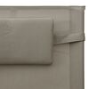 vidaXL Sun Lounger Textilene Taupe and Grey