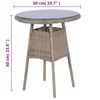 vidaXL 3 Piece Bistro Set with Cushions Poly Rattan Brown
