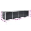 vidaXL Garden Raised Bed Anthracite 320x80x77 cm Galvanised Steel