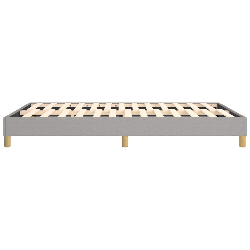 vidaXL Bed Frame without Mattress Light Grey Queen Fabric (US Only)