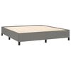 vidaXL Bed Frame without Mattress Dark Grey 193x203 cm King Fabric