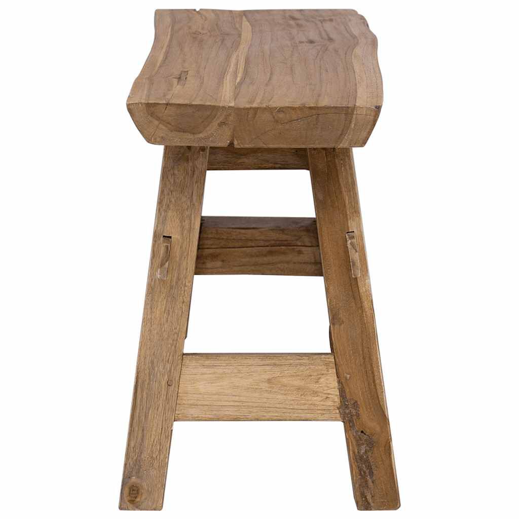 vidaXL Bench Mixed Recycled Wood and Solid Teak 100x28x43 cm