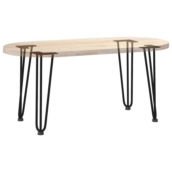 vidaXL Hairpin Legs for Coffee Table 4 pcs Black 42 cm Solid Steel