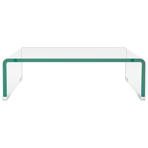 vidaXL TV Stand/Monitor Riser Glass Clear 40x25x11 cm