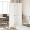 vidaXL Room Divider 3 Panels White Solid Wood Paulownia