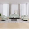 vidaXL 3 Piece Sofa Set with Pillows Light Grey Velvet