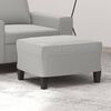 vidaXL Footstool Light Grey 60x50x41 cm Microfibre Fabric