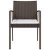 vidaXL Garden Chairs with Cushions 6 pcs Brown 56.5x57x83 cm Poly Rattan