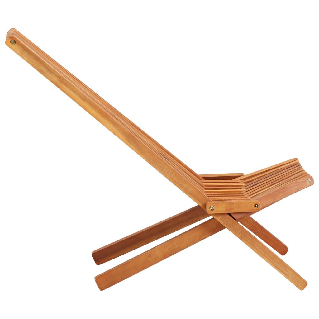 vidaXL Folding Outdoor Lounge Chair Solid Acacia Wood