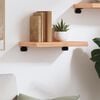 vidaXL Wall Shelf Light Brown 40x30x(2-4) cm Treated Solid Wood Oak