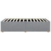 vidaXL Bed Frame without Mattress Light Grey Twin Fabric