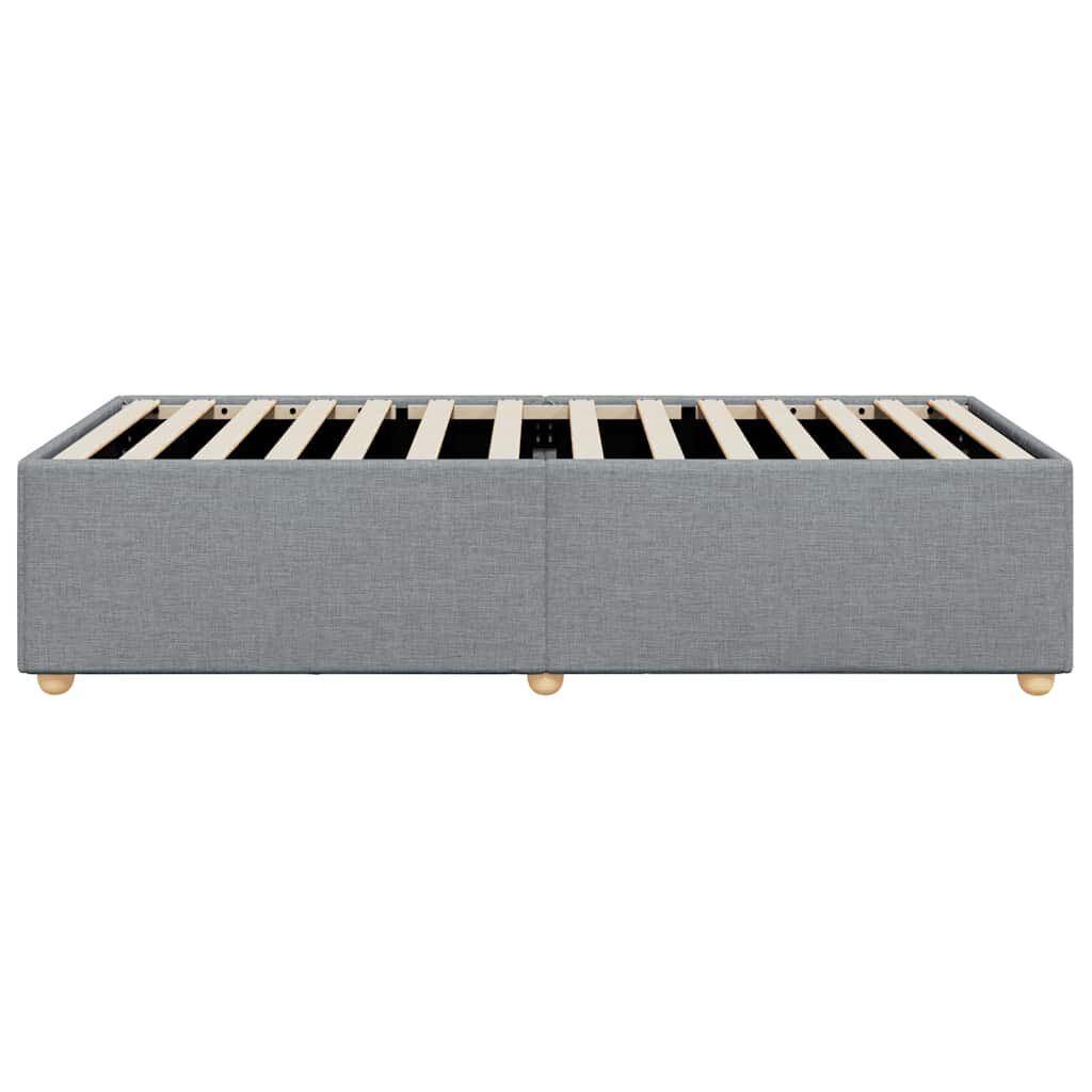 vidaXL Bed Frame without Mattress Light Grey Twin Fabric