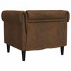vidaXL Chesterfield Sofa Chair Brown Fabric