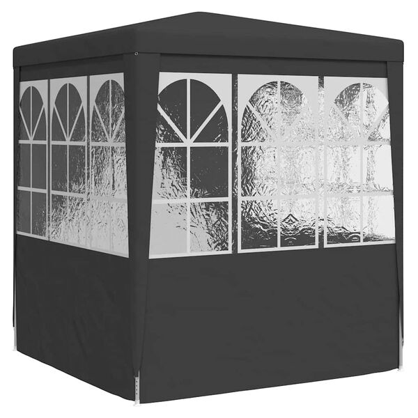 vidaXL Professional Party Tent with Side Walls 2x2 m Anthracite 90 g/m?