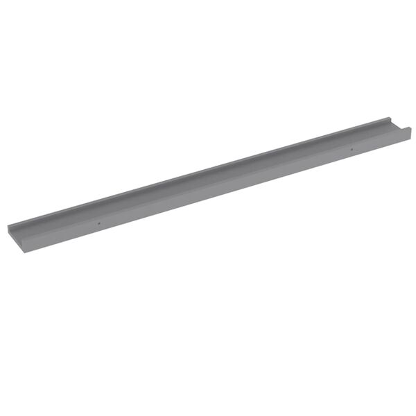 vidaXL Wall Shelves 2 pcs Grey 100x9x3 cm