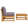 vidaXL 3 Piece Garden Lounge Set with Cushions Solid Wood Acacia